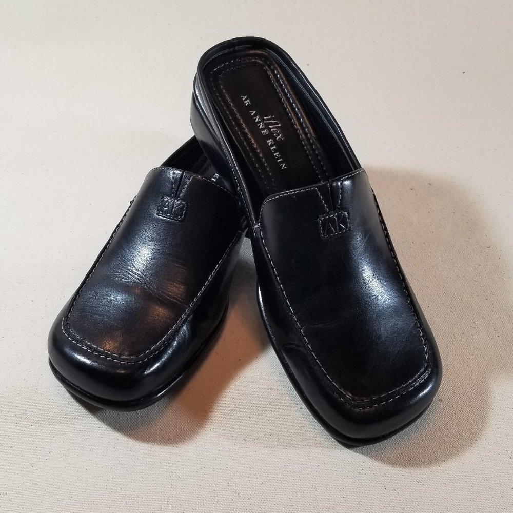 Anne Klein Black Mules US 7